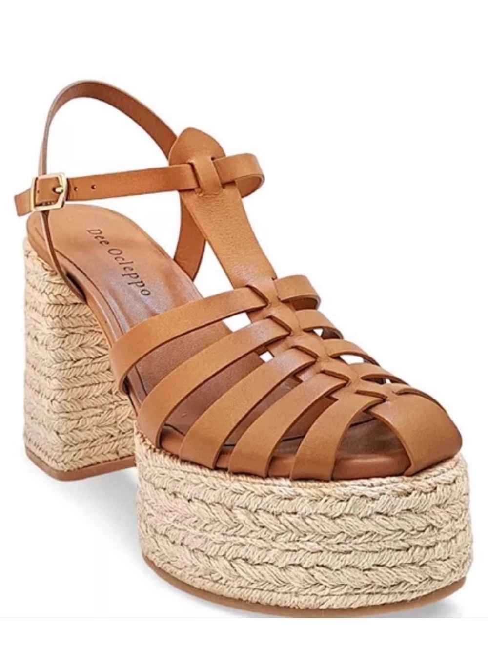 Dee Ocleppo Women’s Tan Woven Platform Sandals — Stylish Summer Heel